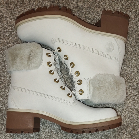 Timberland Women's Cream Fur-Lined Winter Boots Never Worn! NWOB - Picture 5 of 6